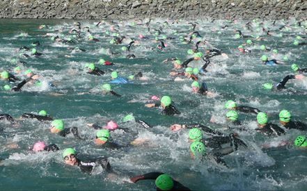 alpe d'huez triathlon swim